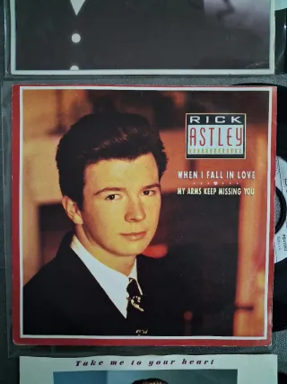 Rick Astley lote 6 discos single vinilo 7" 45 rpm