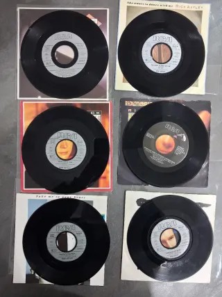 Rick Astley lote 6 discos single vinilo 7" 45 rpm