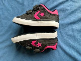 Deportivas Converse bebe talla 21 Negras y Rosas