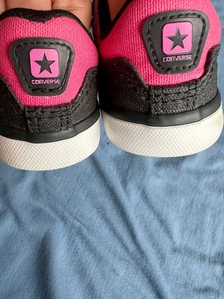 Deportivas Converse bebe talla 21 Negras y Rosas