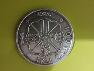 Moneda 100 Pesetas Plata Franco 1966