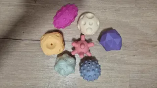 Set 7 Bolas Sensoriales Bebé Texturizadas