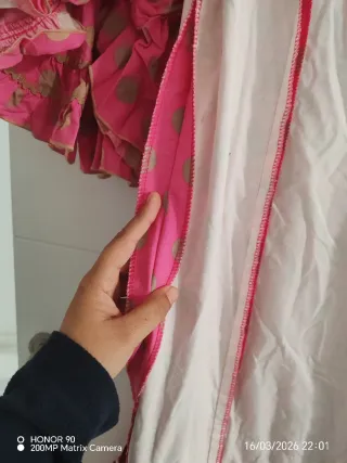 Traje de flamenca rosa canastero