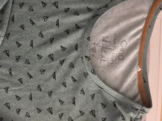 Camiseta verde estampada mujer