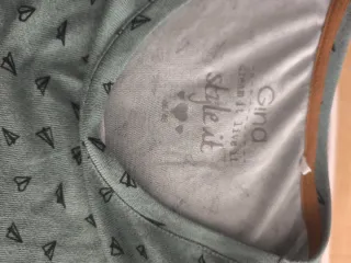 Camiseta verde estampada mujer