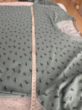 Camiseta verde estampada mujer