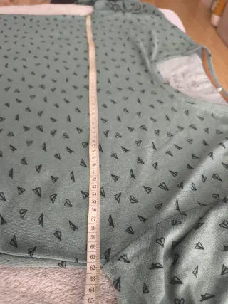 Camiseta verde estampada mujer