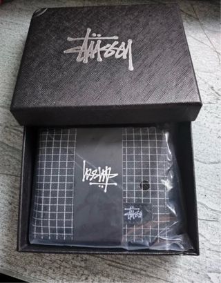 Cartera Stüssy Negra/Gris Nueva