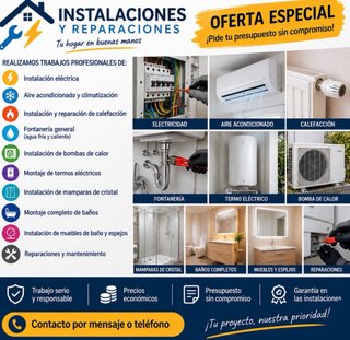 Electricidad aire acondicionado y fontanería