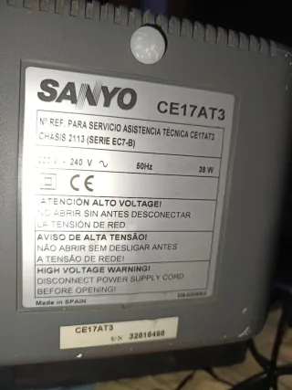 Televisor Sanyo 17 con Mando