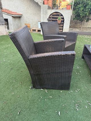 Conjunto Muebles Jardín: Sillas, Sofa y Mesa