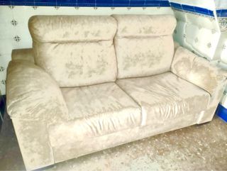 Sofá cama de 3 plazas color crema
