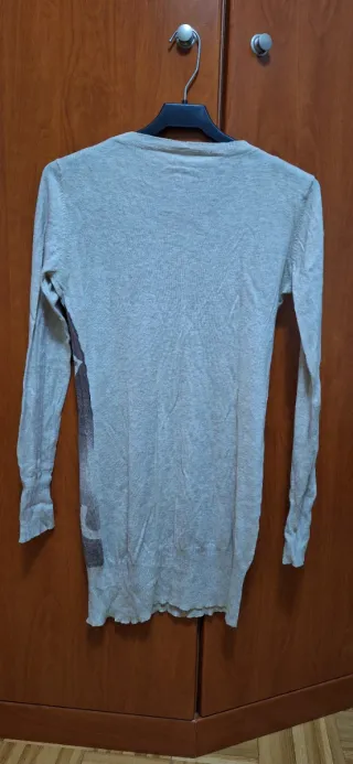 Vestido gris Puffy Moon manga larga talla S