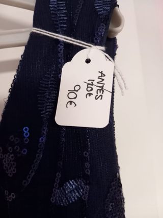 Vestido fiesta lentejuelas azul