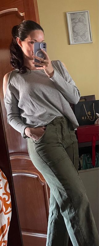 Pantalón cargo Mico Barcelona verde T.36