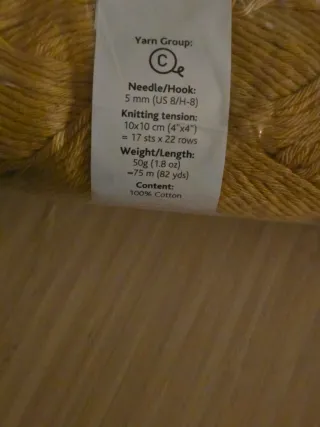 24 gomitoli Drops Paris 100% cotone giallo ocra