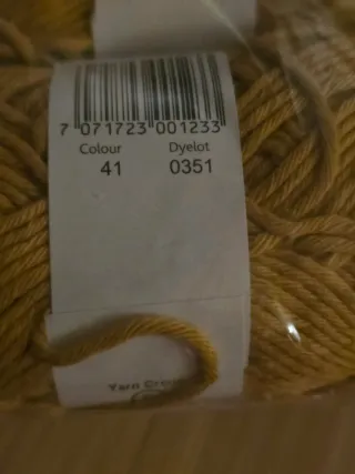 24 gomitoli Drops Paris 100% cotone giallo ocra