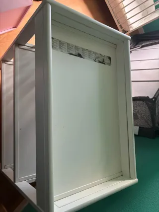 Cuna y cambiador madera blanca ikea