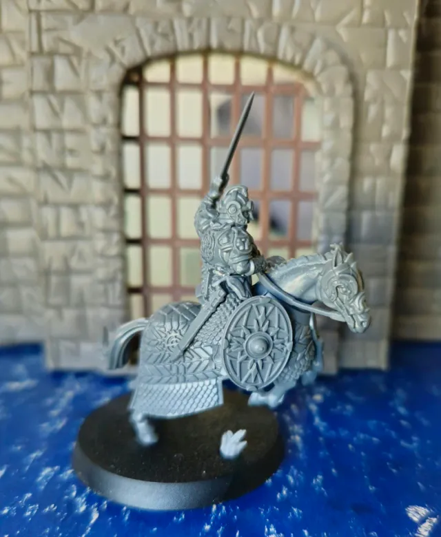 Miniaturas ESDLA Theoden a pie y caballo