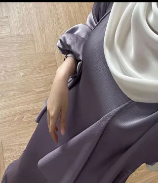 Vestido morado y blanco talla única