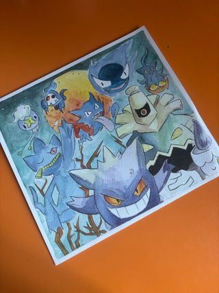 Disegno Pokémon Fantasma Acquerello