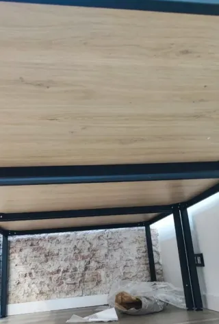 Mesas de oficina madera y metal