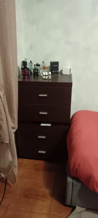 Cassettiera e 2 comodini in legno