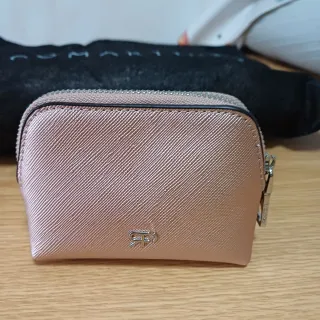 Bolso fiesta mujer beige y blanco.