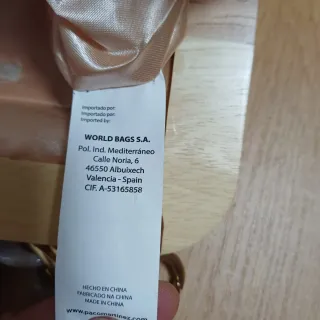 Bolso fiesta mujer beige y blanco.