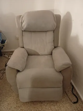 Butacón reclinable gris ante