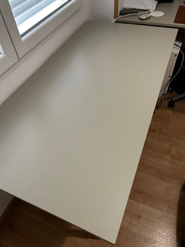 Mesa Escritorio 160x80 Beige y Blanca