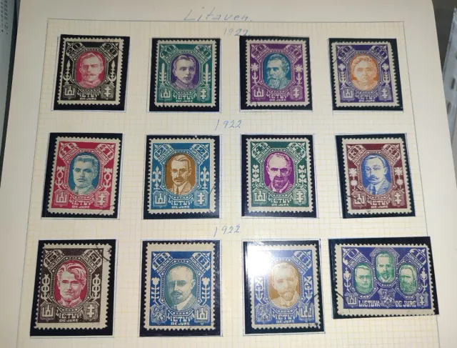 Sellos Lituania Primeras emisiónes