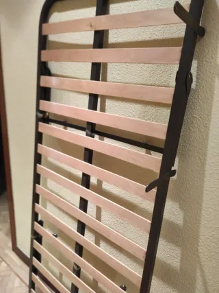 Somier metálico con lamas de madera 1,90x80
