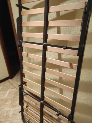 Somier metálico con lamas de madera 1,90x80