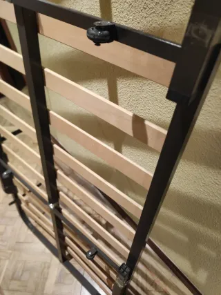 Somier metálico con lamas de madera 1,90x80