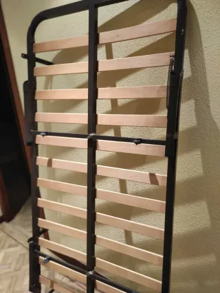 Somier metálico con lamas de madera 1,90x80