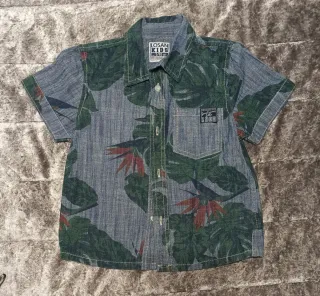 Camisa manga corta estampada bebé