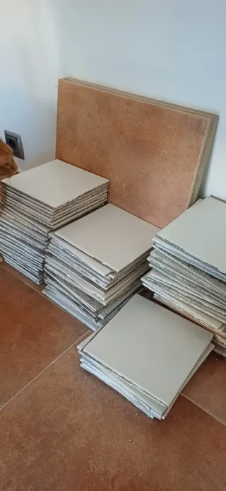 Lote baldosas blancas