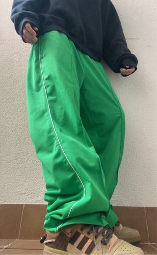 nike track pants vintage green 90s baggy oversize