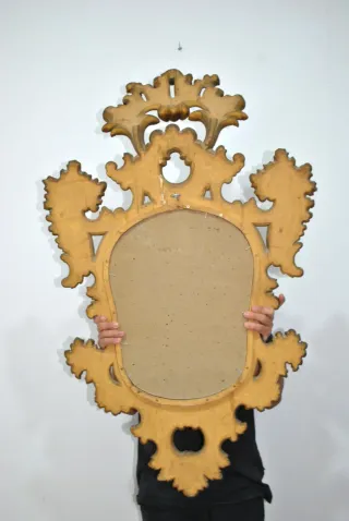 Antiguo espejo cornucopia Rococó