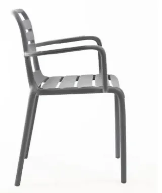 Sillas con brazos exterior grises NUEVAS