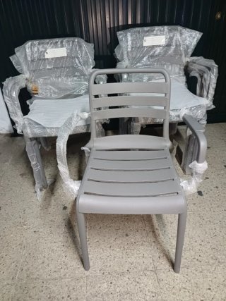 Sillas exterior jardín patio grises NUEVAS