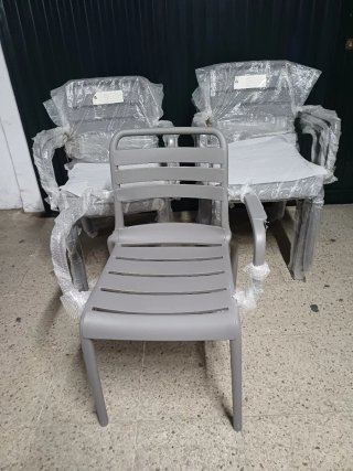 Sillas exterior jardín patio grises NUEVAS