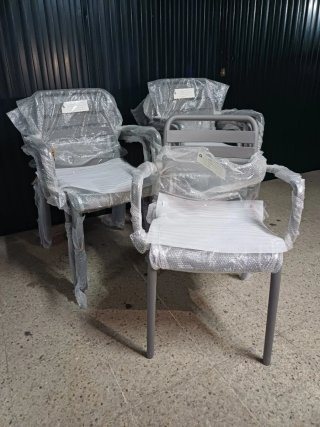 Sillas exterior jardín patio grises NUEVAS