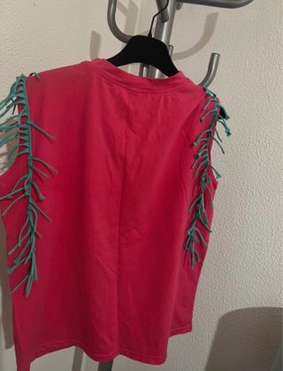 Camiseta Lolina Rosa Patines Retro - Talla L - Fle