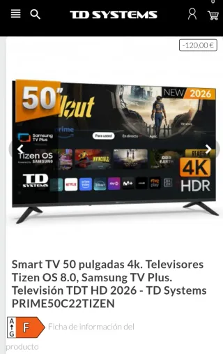 Smart TV Negro