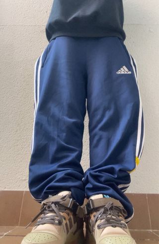 adidas track pants - vintage 90s y2k navy blue