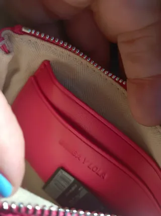 Bimba y Lola Monedero Cuero Rosa Graffiti