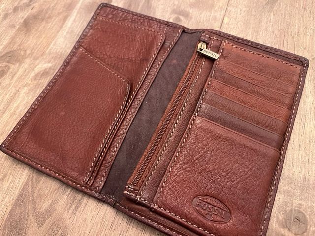 Billetera Fossil Piel Marrón