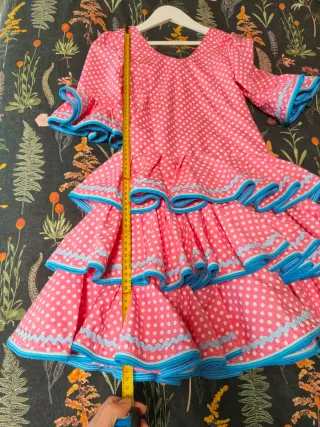 Vestido de flamenca rosa con lunares